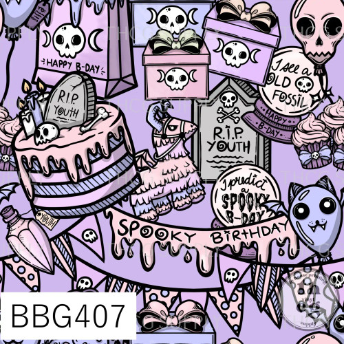 BBG407 Spooky Birthday Purple