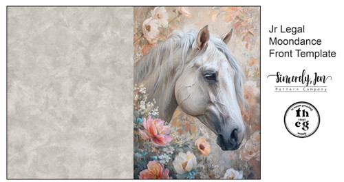 Cut and Sew - Moondance Front  Template JR Legal J849 White Horse