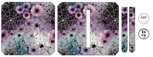 Cut and Sew - Purse Pal THCG1349 Purple Webs and Spiders