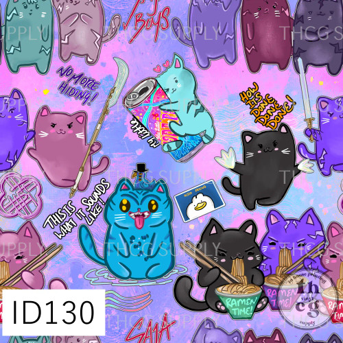 ID130 Kpop kitties light purple