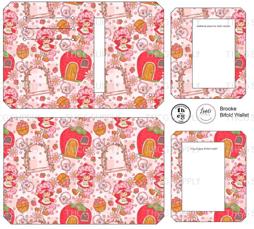 Cut and Sew - Brooke Bifold Wallet HS287 Strawberries