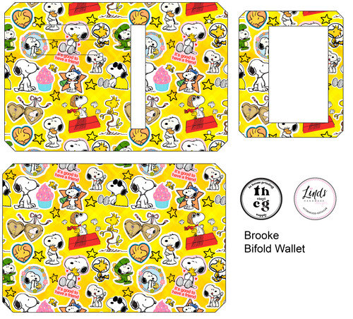 Cut and Sew - Brooke Bifold Wallet THCG1009 Snoopy Woodstock
