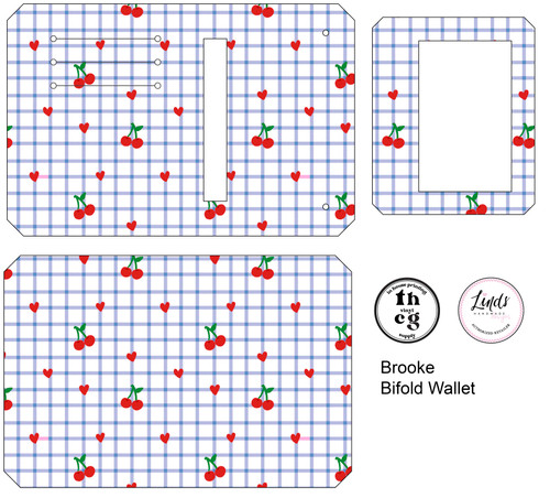 Cut and Sew - Brooke Bifold Wallet RR523 Patriotic Gingham