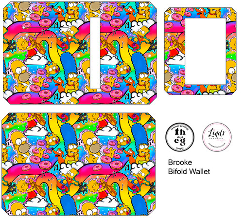 Cut and Sew - Brooke Bifold Wallet ID094 Sims Rainbow