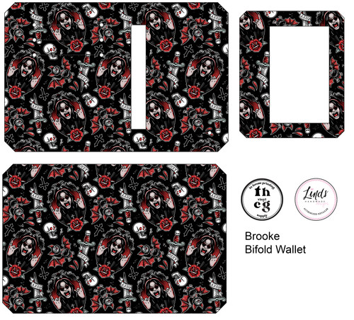 Cut and Sew - Brooke Bifold Wallet MT015 Black Ozzy