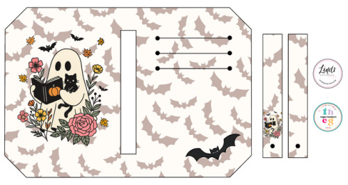Cut and Sew Retail - Pocket Pal Pocket Pal JCD Ghost, Books, Bats and Cats