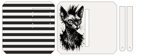 Cut and Sew Retail -  Purse Pal ZD PP Sphynx Punk Litchi Vinyl