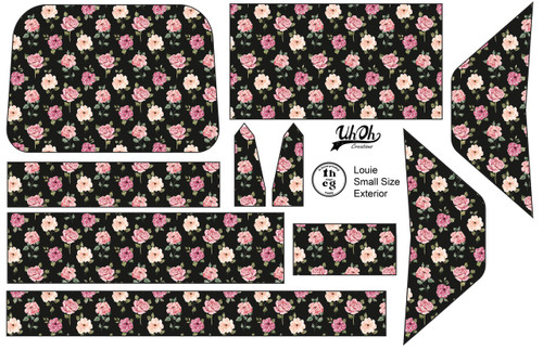 Cut and Sew - Louie Template CR1425 Moonlit Hollow Roses Dark