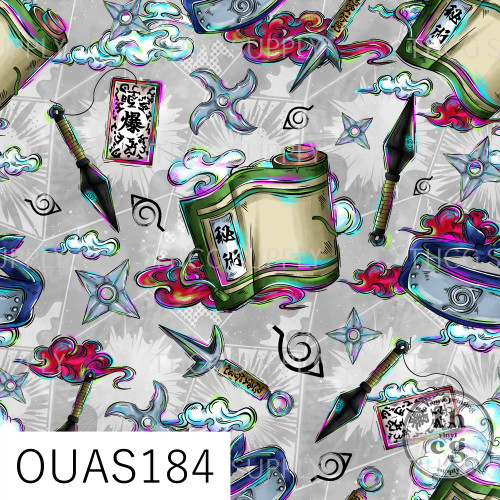 OUAS184  Naruto Cord 2 Grey