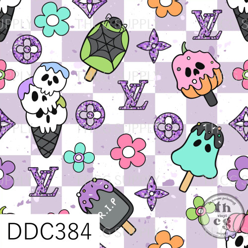 DDC384 Spooky Vee Purple Checker