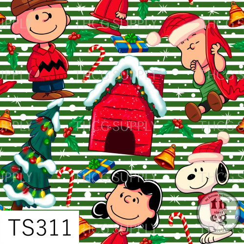 TS311 Christmas Charlie Green Stripe