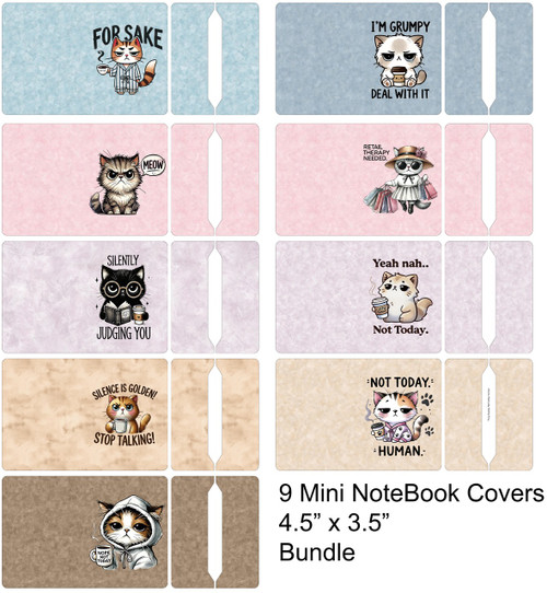 Cut and Sew - Mini Notebook - Cat Memes Bundle