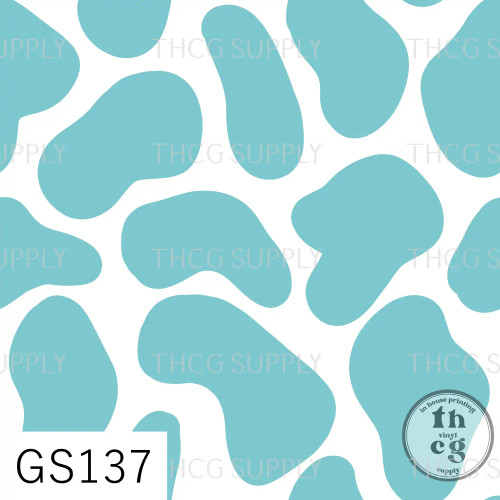 GS137 Blue SM Cow Print