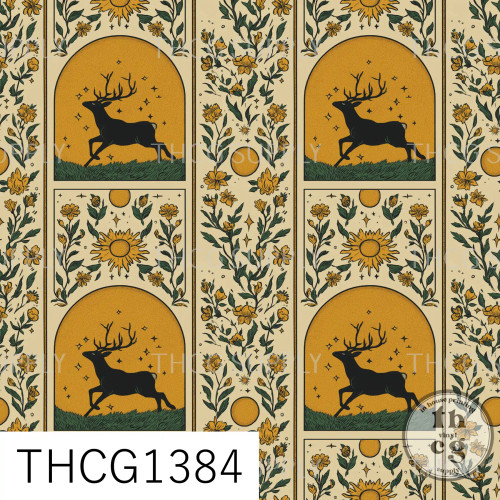 THCG1384 Vintage Woodland Deer