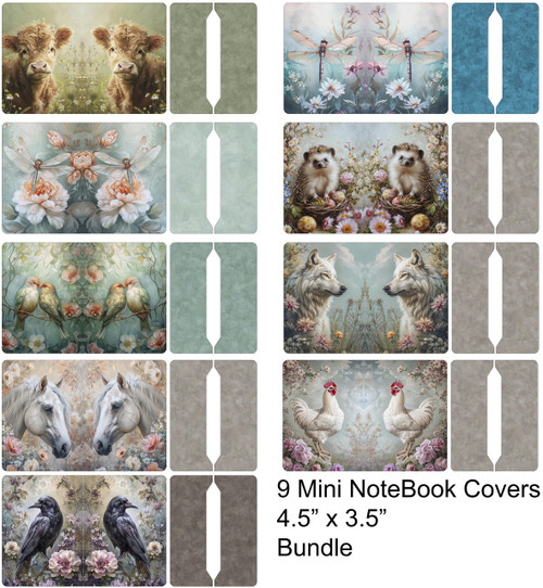 Cut and Sew - Mini Notebook - Spring Animals  Bundle