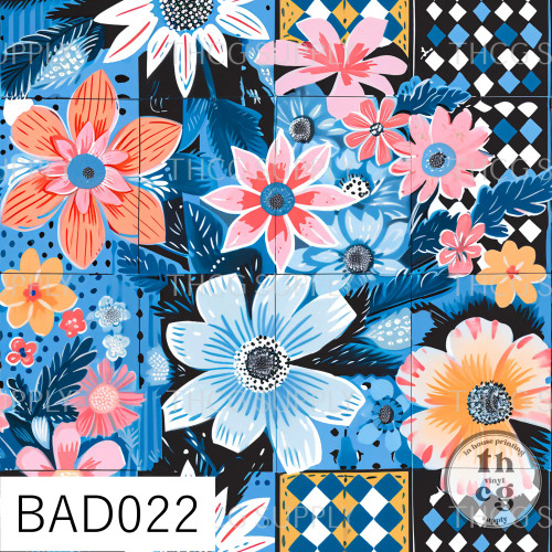 BAD022  Patch Florals