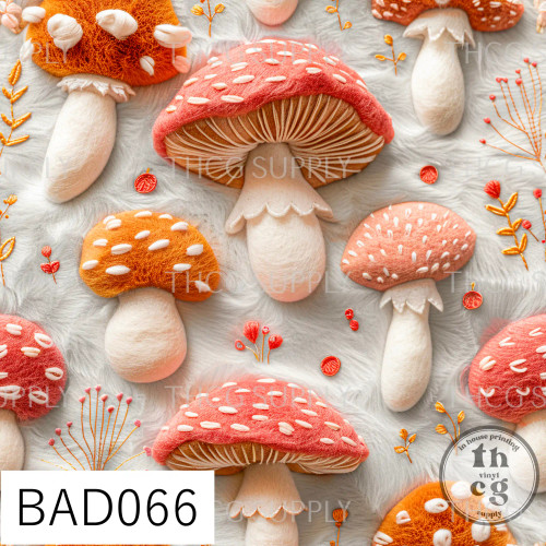 BAD066 Embroidery Mushrooms