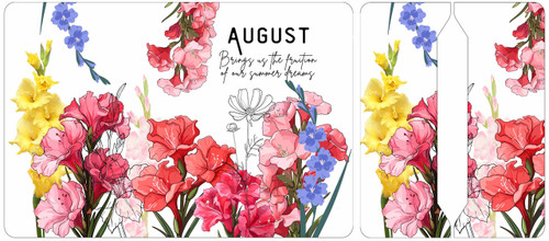 Cut and Sew Retail - Mini Notebook Cover  - August Floral on Litchi Vinyl