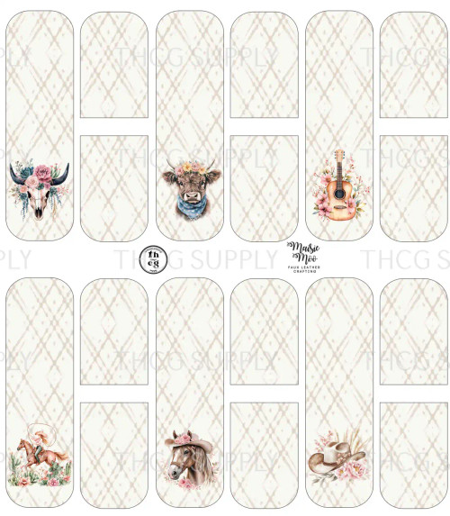 Cut and Glue - Maisie Moo Bookmarks Boho Cowgirls