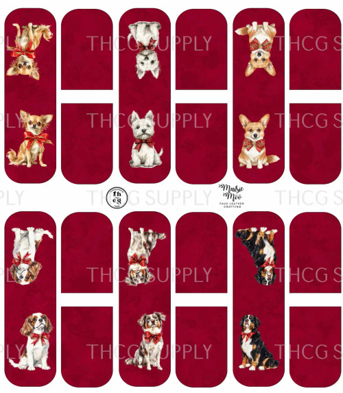 Cut and Glue -  Maisie Moo Bookmarks Dog Xmas #1