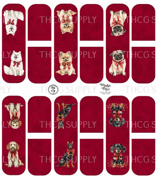 Cut and Glue -  Maisie Moo Bookmarks Dog Xmas #2