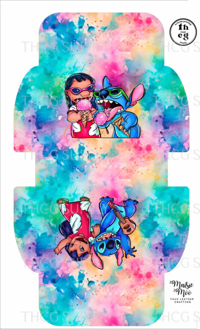 Cut and Sew - Kallie Purse Blue Alien Watercolor