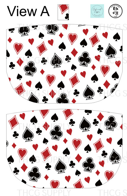 Cut and Sew The HEX Bag - Card Suites Plain