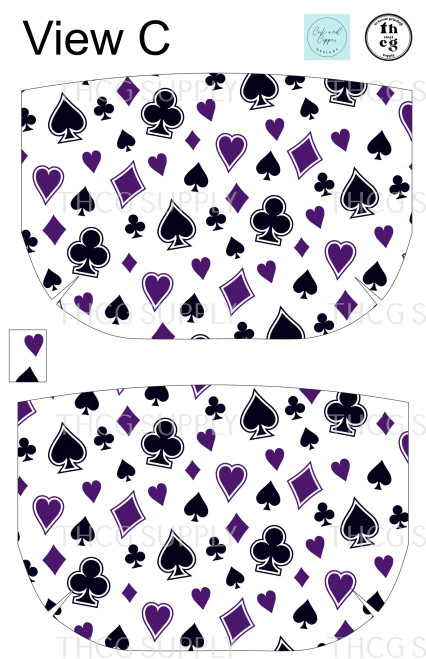 Cut and Sew The HEX Bag - Card Suits w Purple