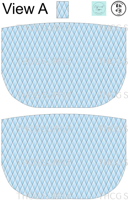 Cut and Sew The HEX Bag - Blue Diamonds