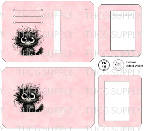 Cut and Sew - Brooke Bifold Wallet black cats