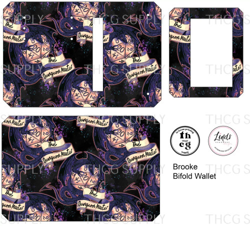 Cut and Sew - Brooke Bifold Wallet ID084 Dungeon Master Purple