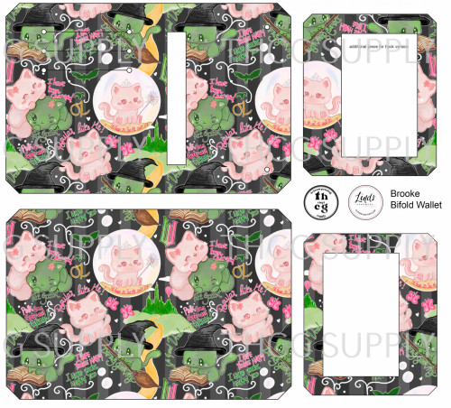 Cut and Sew - Brooke Bifold Wallet ID143 Wicked Kitties
