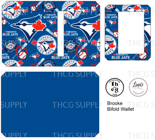 Cut and Sew - Brooke Bifold Wallet JCD013 BLUE JAYS  ROYAL