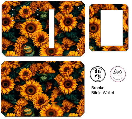 Cut and Sew Retail - Brooke Bifold Wallet PPD556 Sunflower