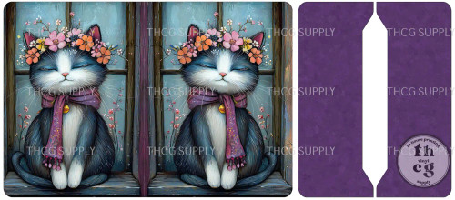 Cut and Sew - Mini Notebook Cover J986 Victorian Cat