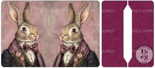 Cut and Sew - Mini Notebook Cover J980 Victorian Rabbit