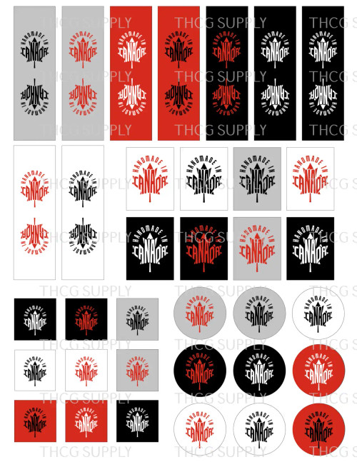 Handmade in Canada Premade Label Sheet