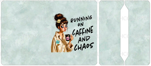 Copy of Cut and Sew - Mini Notebook Running on Caffeine and Chaos