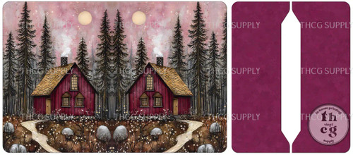 Retail Cut and Sew - Mini Notebook J968 Victorian Houses on Smooth vinyl