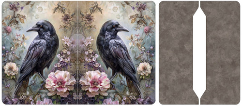 Retail Cut and Sew - Mini Notebook  J854 Crow on smooth vinyl