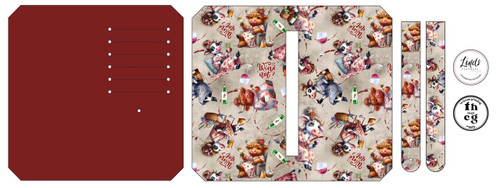 Retail Cut and Sew - Purse Pal ZD Drunk Animals Cows on Smooth Vinyl