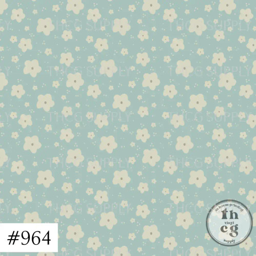 #964 Tiny Flowers Teal