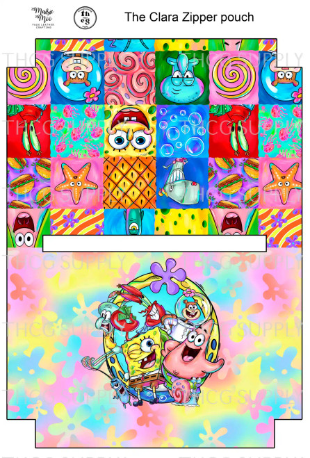 Cut and Sew - Clara Zipper Pouch Spongebob