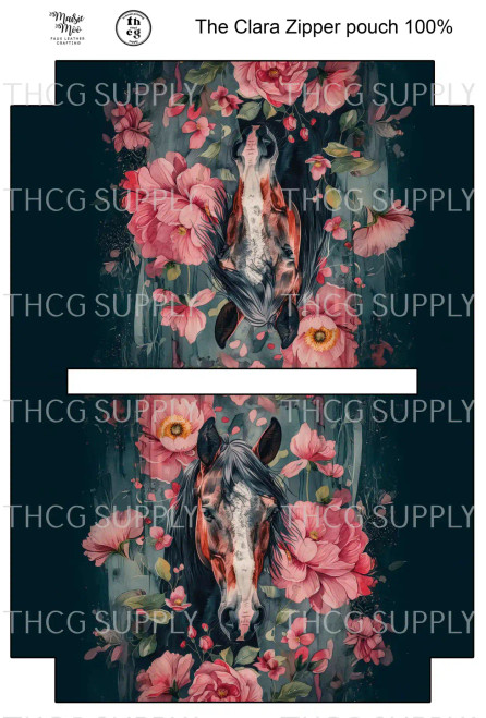 Cut and Sew - Clara Zipper Pouch J608 J608 Botanicals Horse