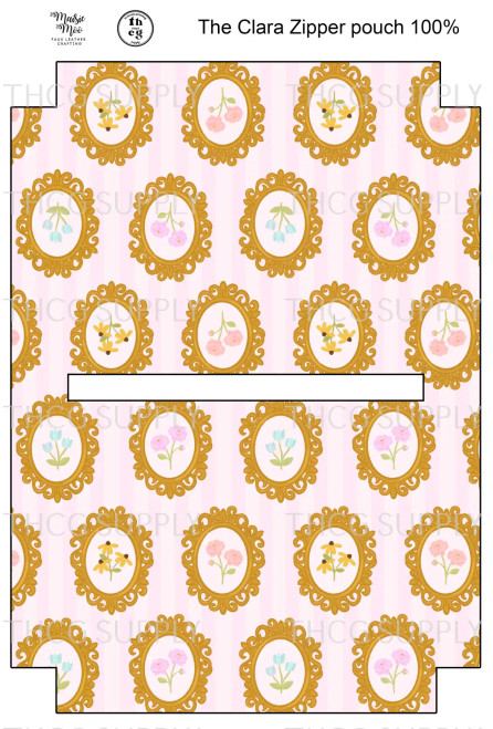 Cut and Sew - Clara Zipper Pouch RR707 Floral Frames