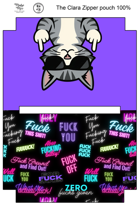 Cut and Sew - Clara Zipper Pouch JCD Whole Lotta Fuck
