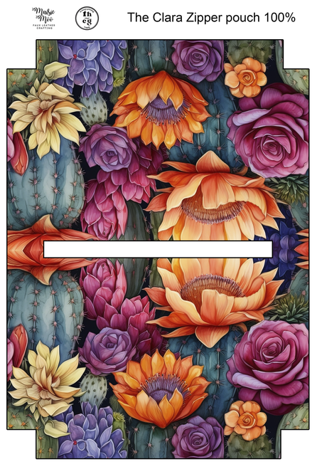 Cut and Sew - Clara Zipper Pouch JCD CactusFloral