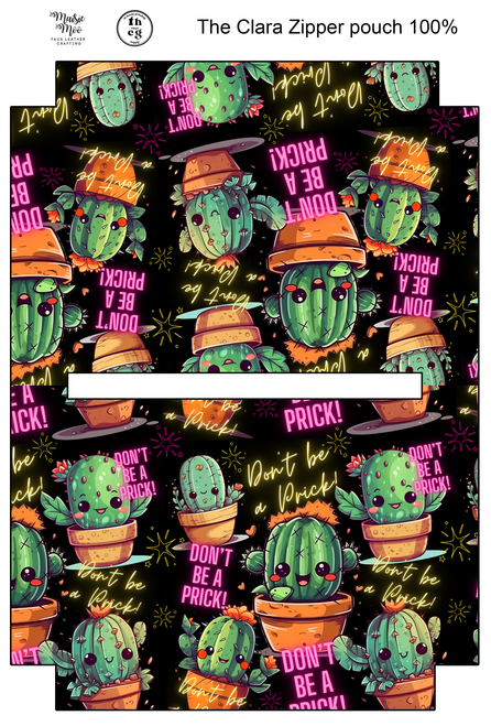 Cut and Sew - Clara Zipper Pouch JCD005 Don't Be A Prick