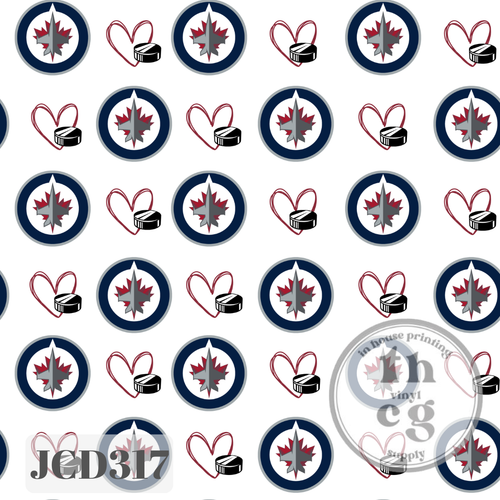 JCD317 Love Jets Hockey White