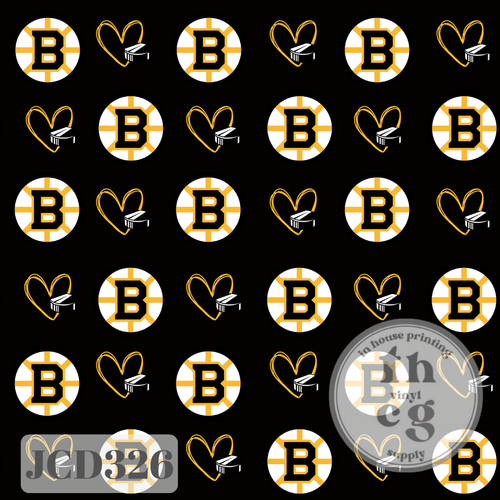 JCD326 Love Bruins Hockey Black
